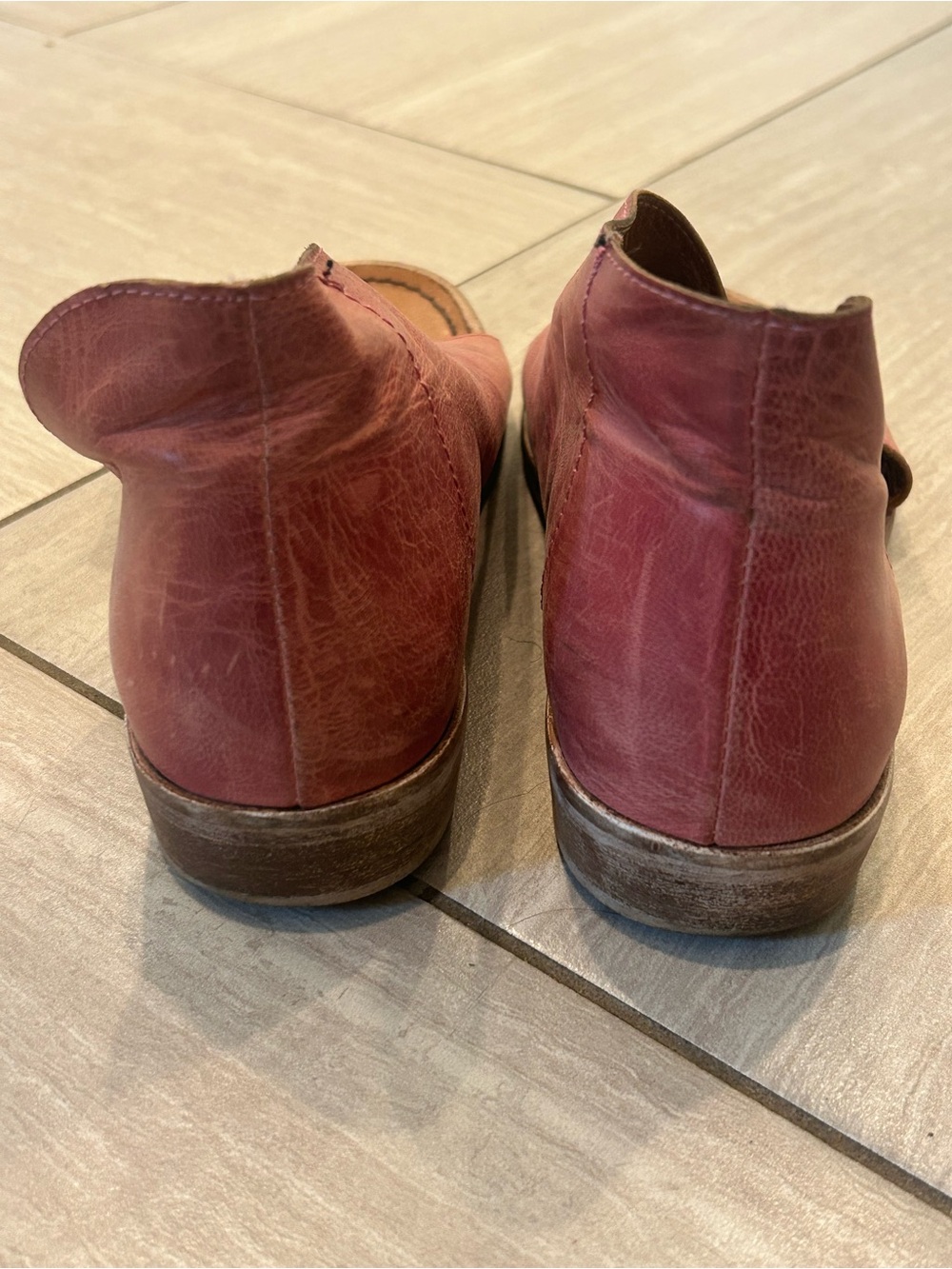 600 Free People MONT BLANC leather sandal 37/ 6 us women's pinkish - Picture 3 of 6